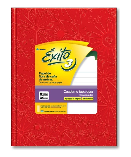 Cuaderno Exito E3 Tapa Dura Abc X48 Hojas Rayadas Pack X5
