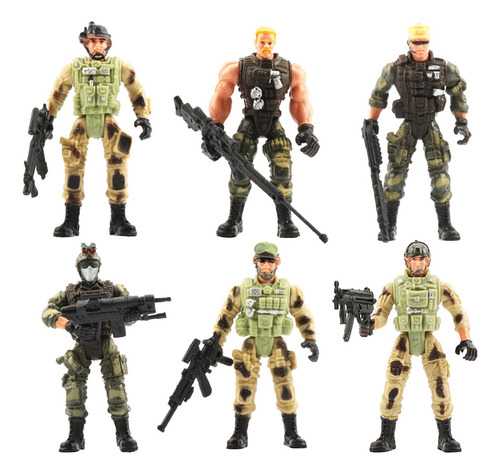 Conjunto De Figuras De Ação Masculinas, 6 Peças,