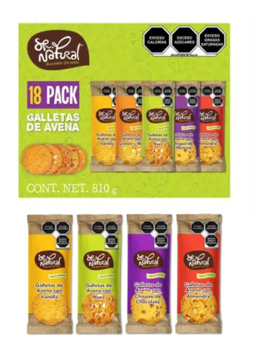 Galletas De Avena Sr. Natural 810g 18 Pack Nutritivas