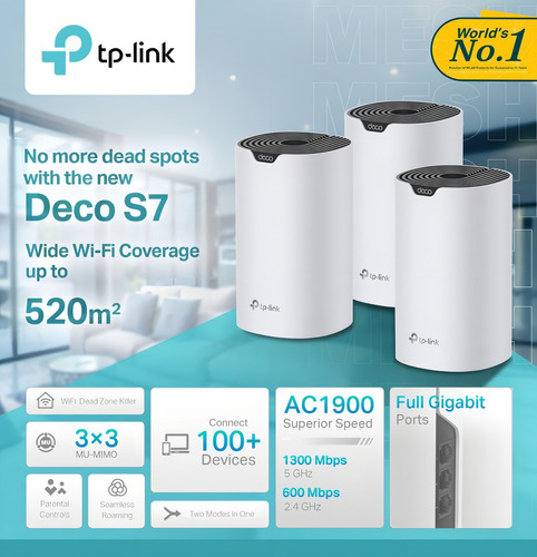 Router Tp-link Deco S7 3-pack, Ac1900 Whole Home Mesh, Wifi