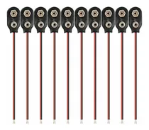 Comprar 10 Piezas Conector De Bateria 9v Broche En L 18.5cm Pila 9v