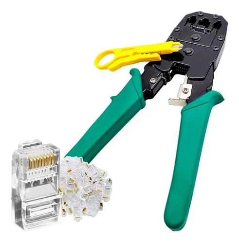 comprar Pinza Ponchadora Red Rj45 Rj11 Rj9 Con Pela Cable + 20 Conec