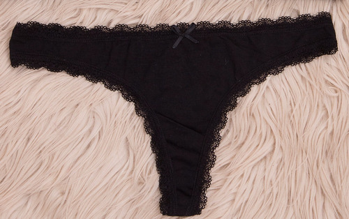 Imagen 5 de 6 de Lenceria,conjunto De Algodon,negro Le Coquette Int. Puntilla
