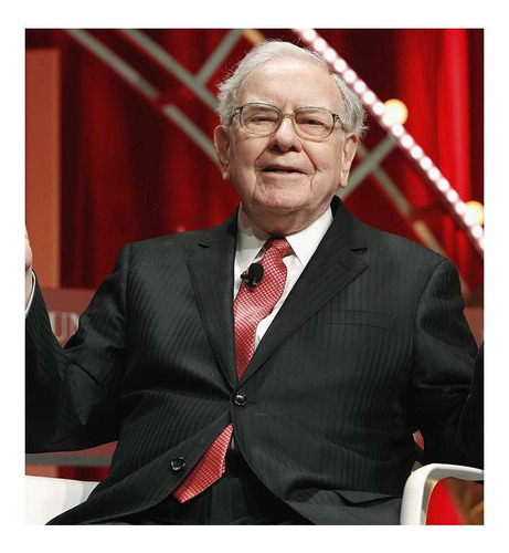 Vinilo 60x60cm Warren Buffet El Mejor Inversor Finanzas M3