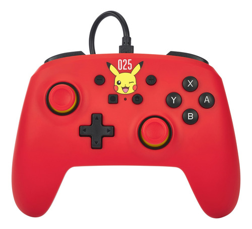 Control Nintendo Switch Laughing Pikachu Color Rojo