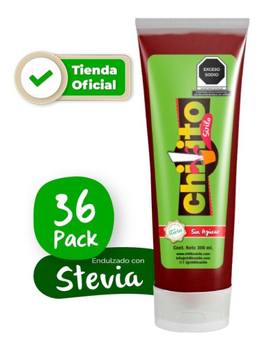 Chilito Sirilo Stevia 300ml (paq 36 Pzas)