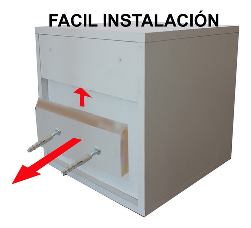 Buro Flotante Recamara Mdf Recamara Ensamblad Vinil Azul