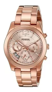 Reloj Fossil Mujer Acero Rose Hora Dual Crono Fecha Es3885