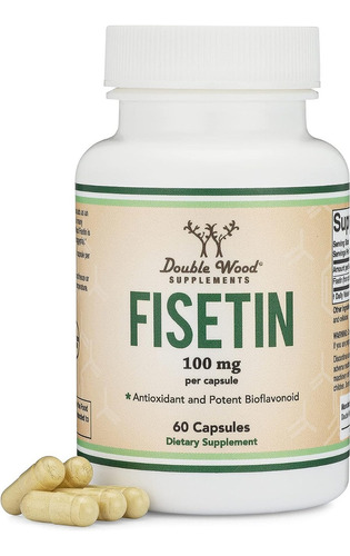 Fisetin Fisetina 100 Mg Con 60 Capsulas Double Wood Sabor S/n