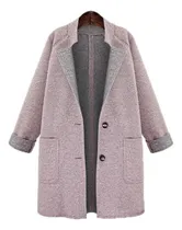 Comprar Chamarra Larga For Mujer Abrigo De Lana Gruesa Abrigo Cálid