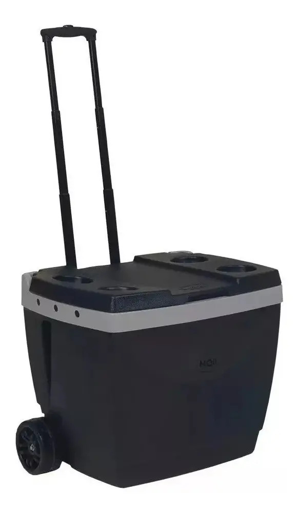 Conservadora Térmica Con Ruedas 42 Lts De Polipropileno Mor Negro
