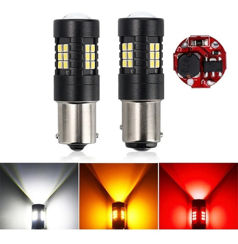 2 Ampolletas Led 1157 Bay15d 5w Doble Contacto 21smd 1000lm