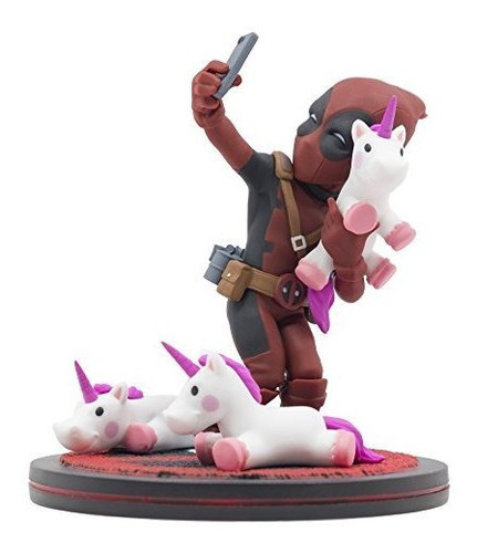 Figura De Quantum Mechanix Deadpool Unicorn Selfie Qfig Max 