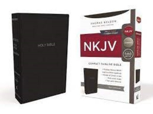 Imagen 2 de 9 de Biblia En Inglés New King James Deluxe Tamaño Compacto Negro