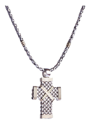 Conjunto De Cadena Espiga Y Lamina De Oro Con Colgante