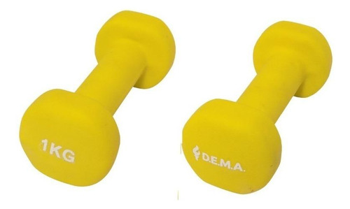 Pesas Mancuernas Gimnasio Rehabilitacion Gym Hierro Par 1kg 