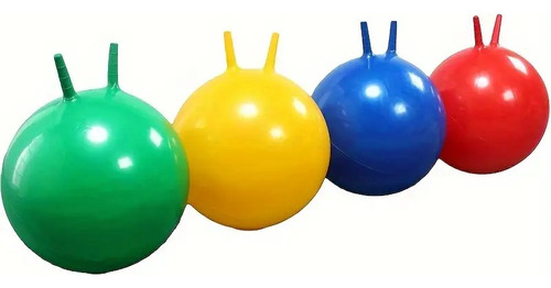 Pelota Canguro Saltarina montable inflable diversión agarradera niños 45cm