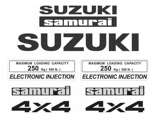 Kit Adesivo Suzuki Samurai 4x4 Branco Smraib