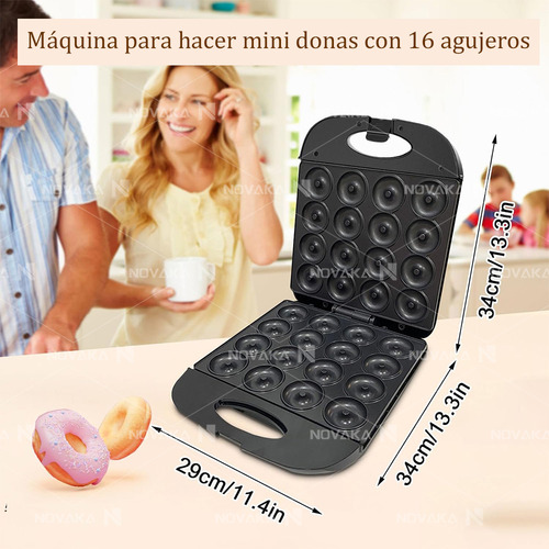 Novaka LTJ328-ZSM Maquina de Donas Eléctrica De 16 Agujeros 127V