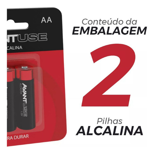 Kit De Pilhas Alcalinas Aa Com 2 Unidades 1.5v Avant