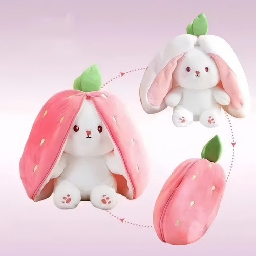 M2 2 Bonitos Juguetes Con Forma De Conejo De Fresa Y Conejo