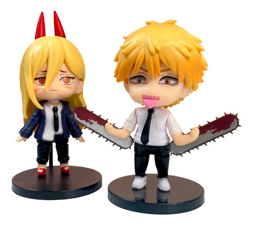 Figura Anime Denji Y Power Chibis Chainsawman