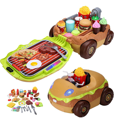 Carrito Educativo Para Hamburguesas B Para Niños, Juguetes,