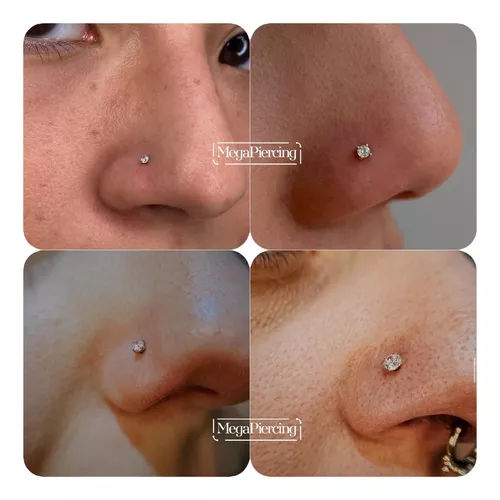 Piercing De Nariz Nostril Com Pedra Aço Cirurgico