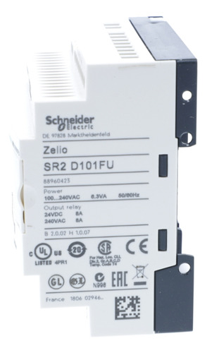 Sr2d101fu Plc Compact Smart Relay, Zelio Logic Sr2 Sr3, 10