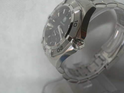 Relogio Tag Heuer Aquagracer Waf1014 Big Date Autêntico Prateado Prateado Preto (Usado)