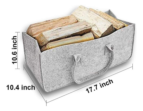 2 Bolsas De Almacenamiento De Leña Para Chimenea, Revistero