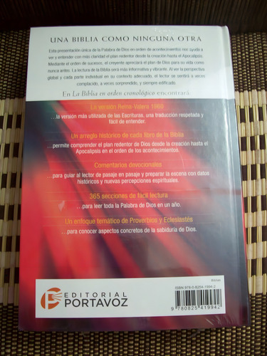 Biblia En Orden Cronologico Rvr1960 Tapa Dura