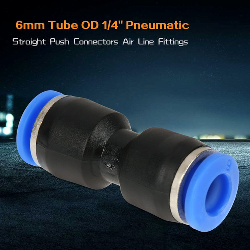 20 Conectores Neumáticos De Presión Rectos De 6 Mm, Diámetro