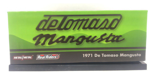 Hot Wheels Rlc Detomaso Mangusta '71 De Tomaso Mangusta 1:64 Color Verde