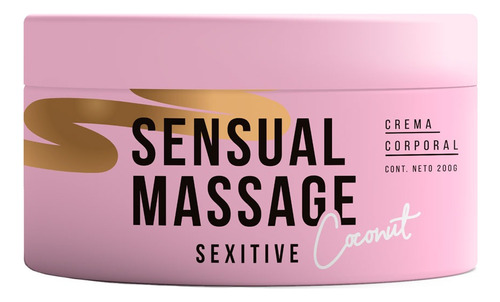 Crema Corporal Sexitive Sensual Massage Coconut