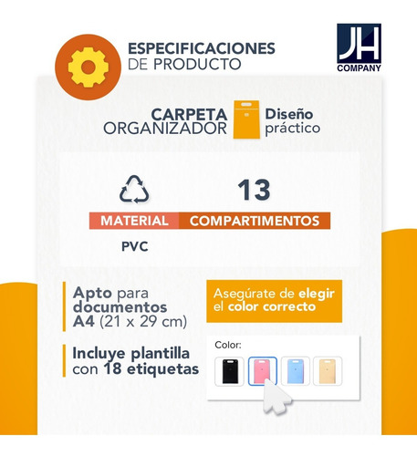 Imagen 6 de 7 de Portafolio Archivero Organizador Carta Oficio Portatil Jx-59