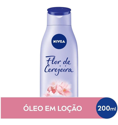  Loção Deo-Hidratante Flor de Cerejeira & Óleo de Jojoba Nivea Óleos Essenciais Frasco 200ml