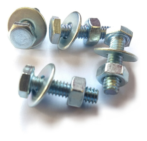 Tornillo hexagonal de 3/8 x 2 con tuerca y arandela, 100 piezas