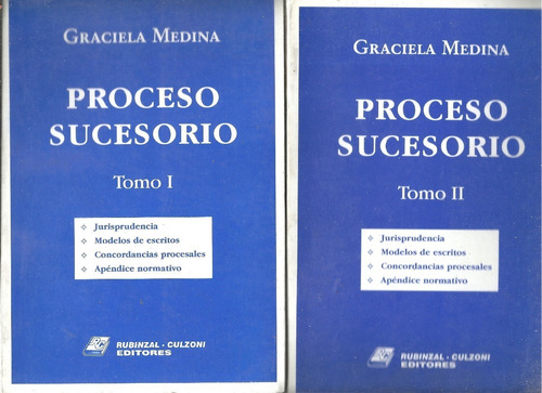 Proceso Sucesorio Tomos I Y Ii _ Graciela Medina