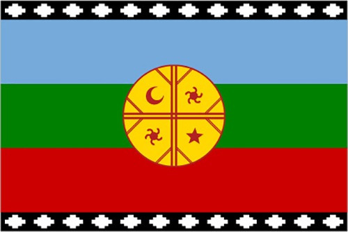 Sticker Adhesivo Bandera Mapuche 3 Unidades