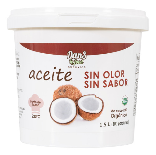 Aceite Coco Orgánico Sin Sabor - mL a $83