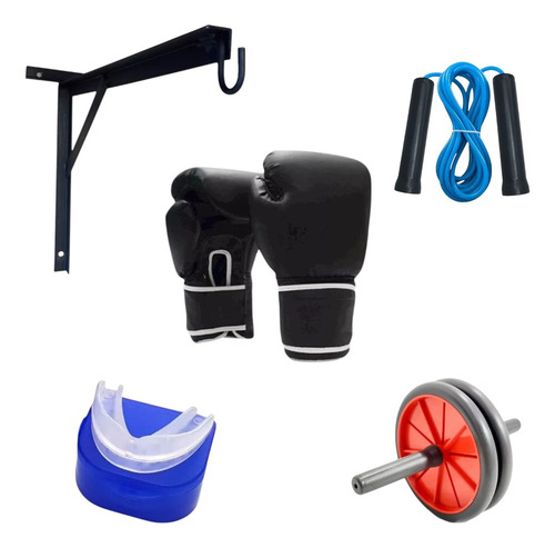 Combobox Kitdeboxeo Bolsa90+guantes+soport+soga+ruedabdo+buc Azul