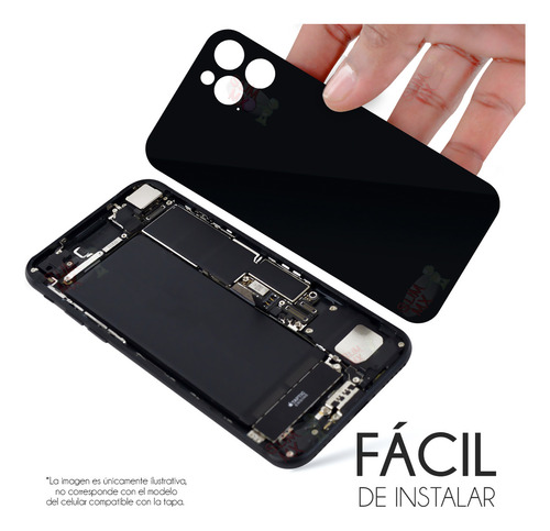 Tapa Trasera Compatible Con iPhone 12 Pro A2407 A2341 A2406 A2408 Color Azul Slim Company