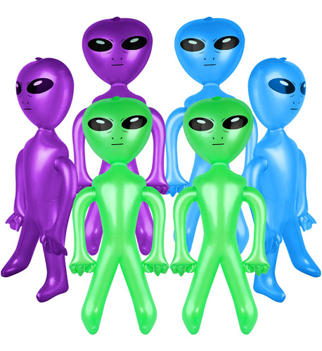 Obangong 6 Pcs Inflable Alien 33.5 Pulgadas Jumbo Alien Infl