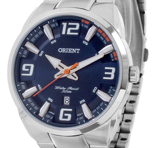 Relógio Orient Masculino Mbss1359 D2sx Prata Azul
