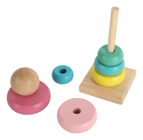 Juguete Apilable De Madera Para Bebés, Educativo, Colorido