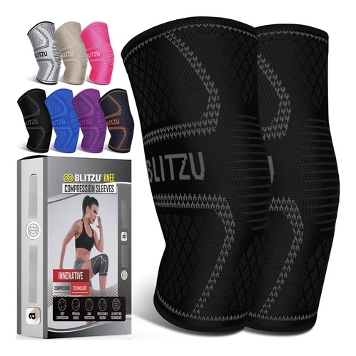 Rodillera De Compresión Blitzu Modelo L Para Correr Y Fitnes Color Talle