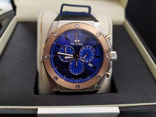 Reloj Tw Steel Ceo Acero Y Azul Edición Limitada. Azul Plateado Y Cobre Azul (Usado)