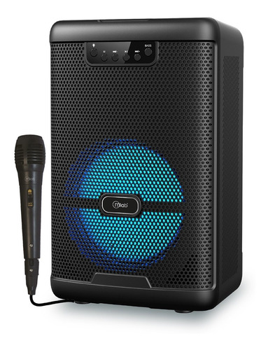 Parlante Bluetooth Karaoke Microlab Tws Rhymes Mic Negro