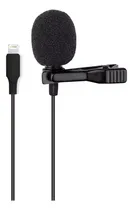 Comprar Microfono Corbatero Lavalier Carrello Con Salida Lightning Compatible Con Apple - Color Negro